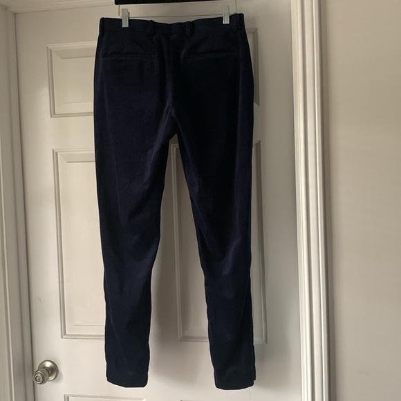 ASOS Men 2pc Blue Velvet Suit Personalized Floral Embroidered Lapel Designer - Picture 9 of 16